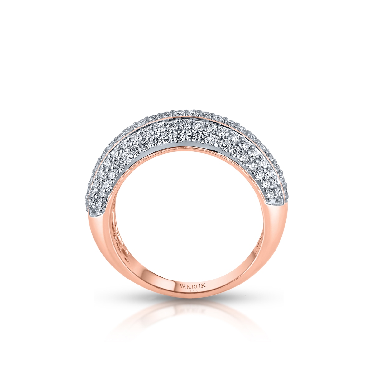 Pierścionek złoty z brylantami