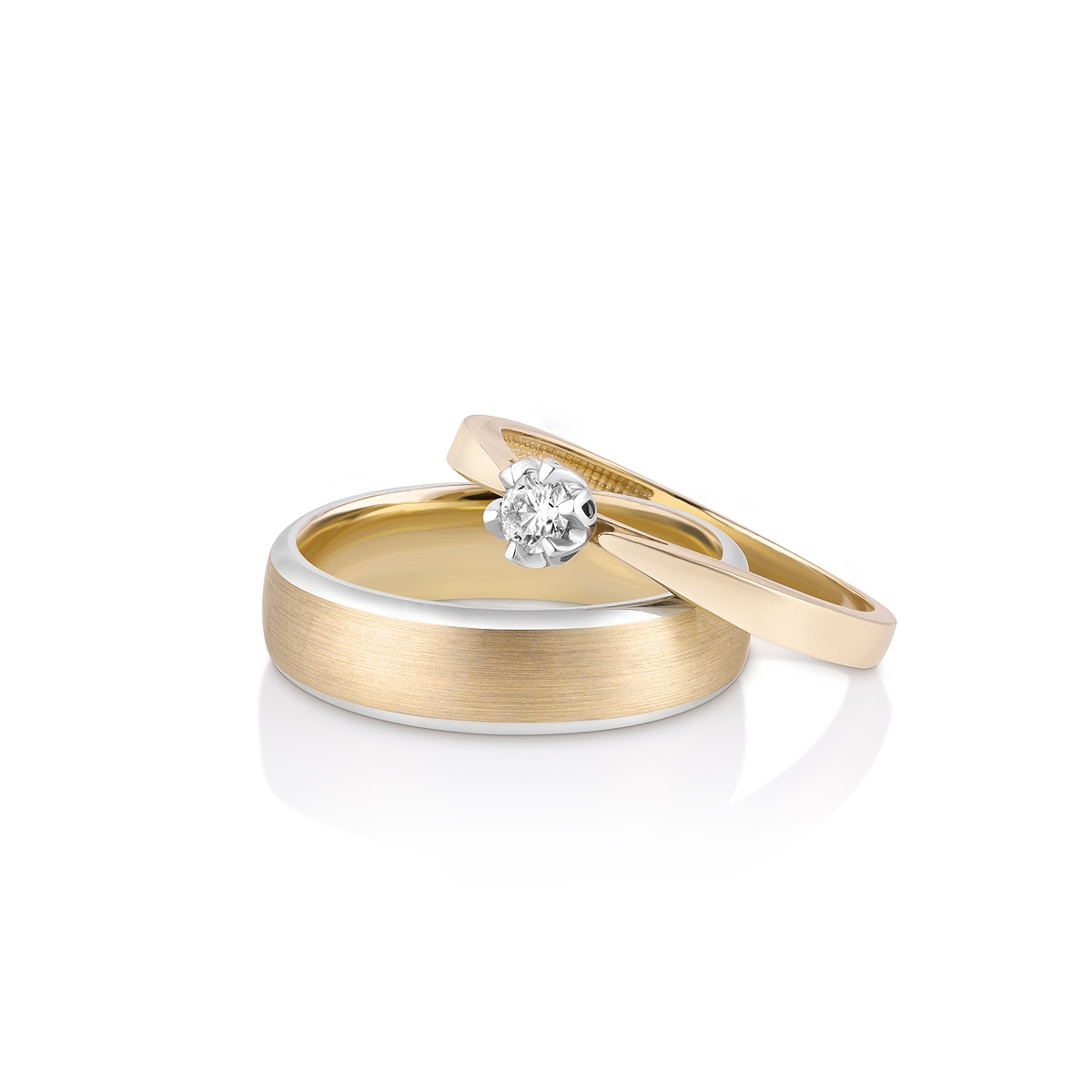 Pierścionek zaręczynowy złoty Romantyczny