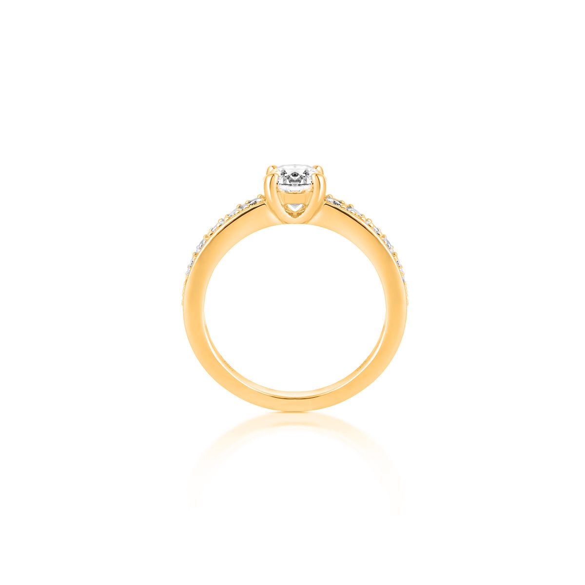 Pierścionek zaręczynowy złoty Szczęśliwy