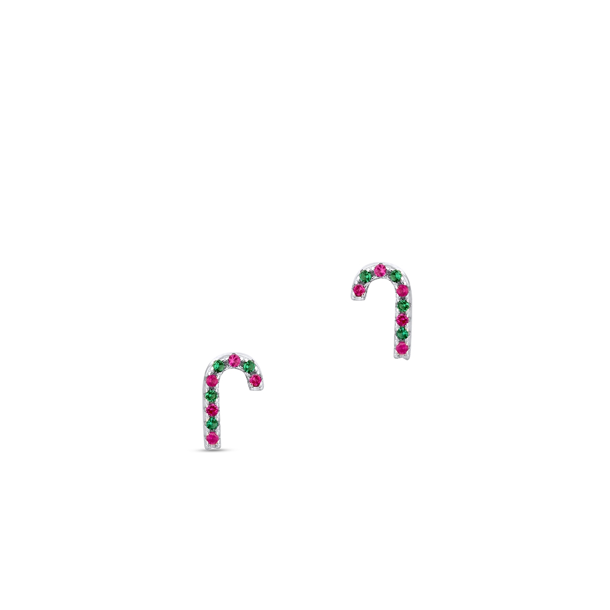 Kolczyki srebrne cukrowa laska