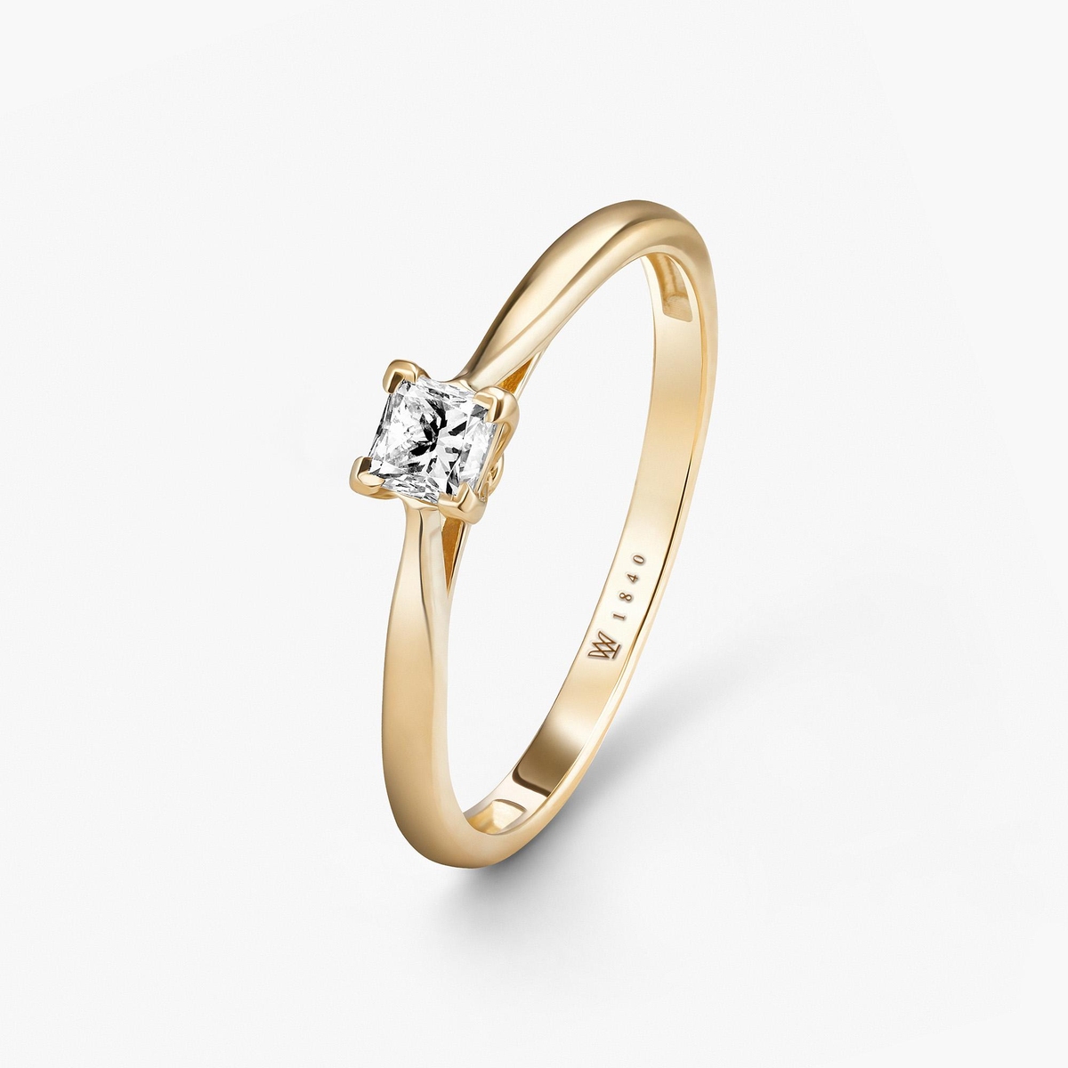 Pierścionek zaręczynowy złoty Niezwykły