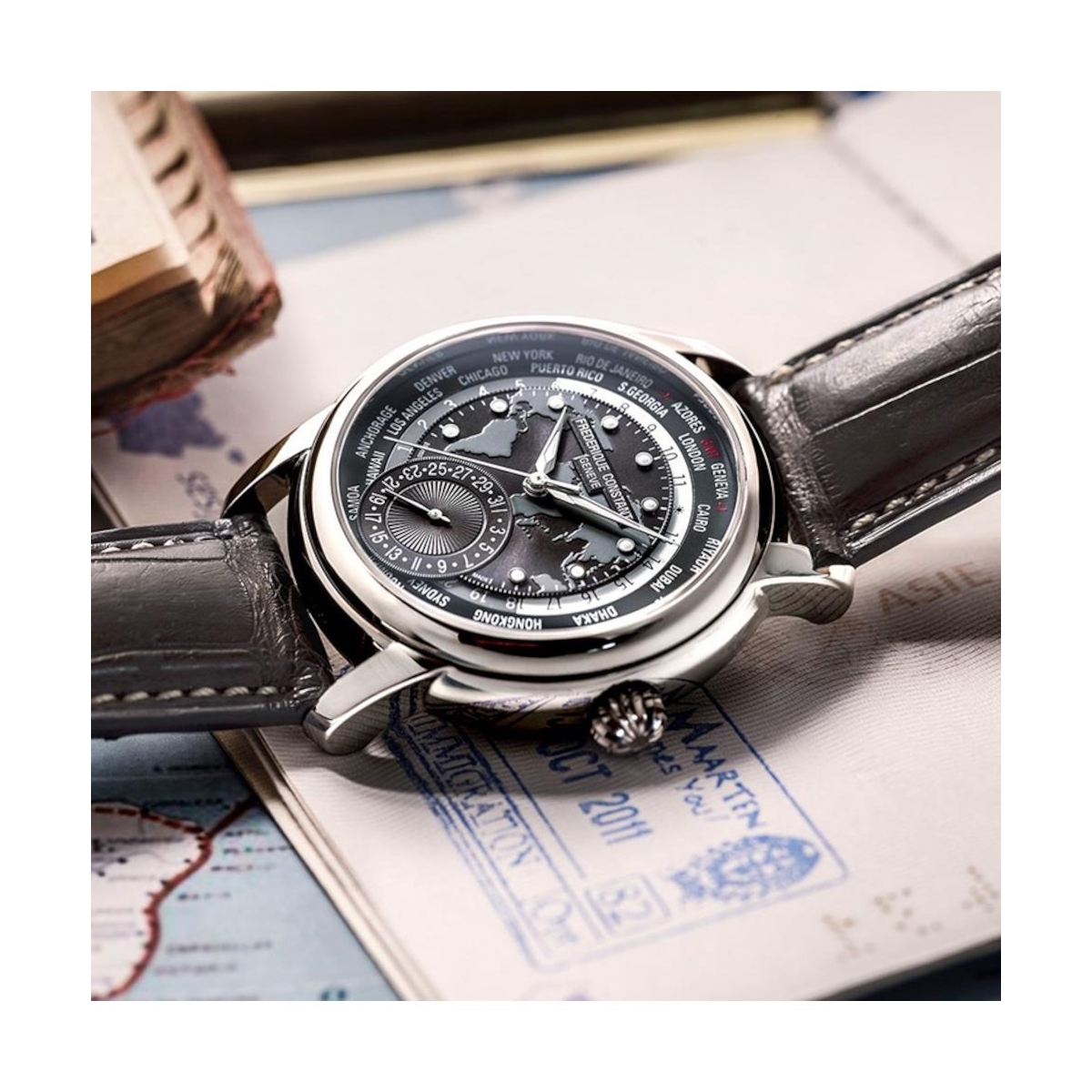ZEGAREK FREDERIQUE CONSTANT CLASSICS WORLDTIMER MANUFACTURE