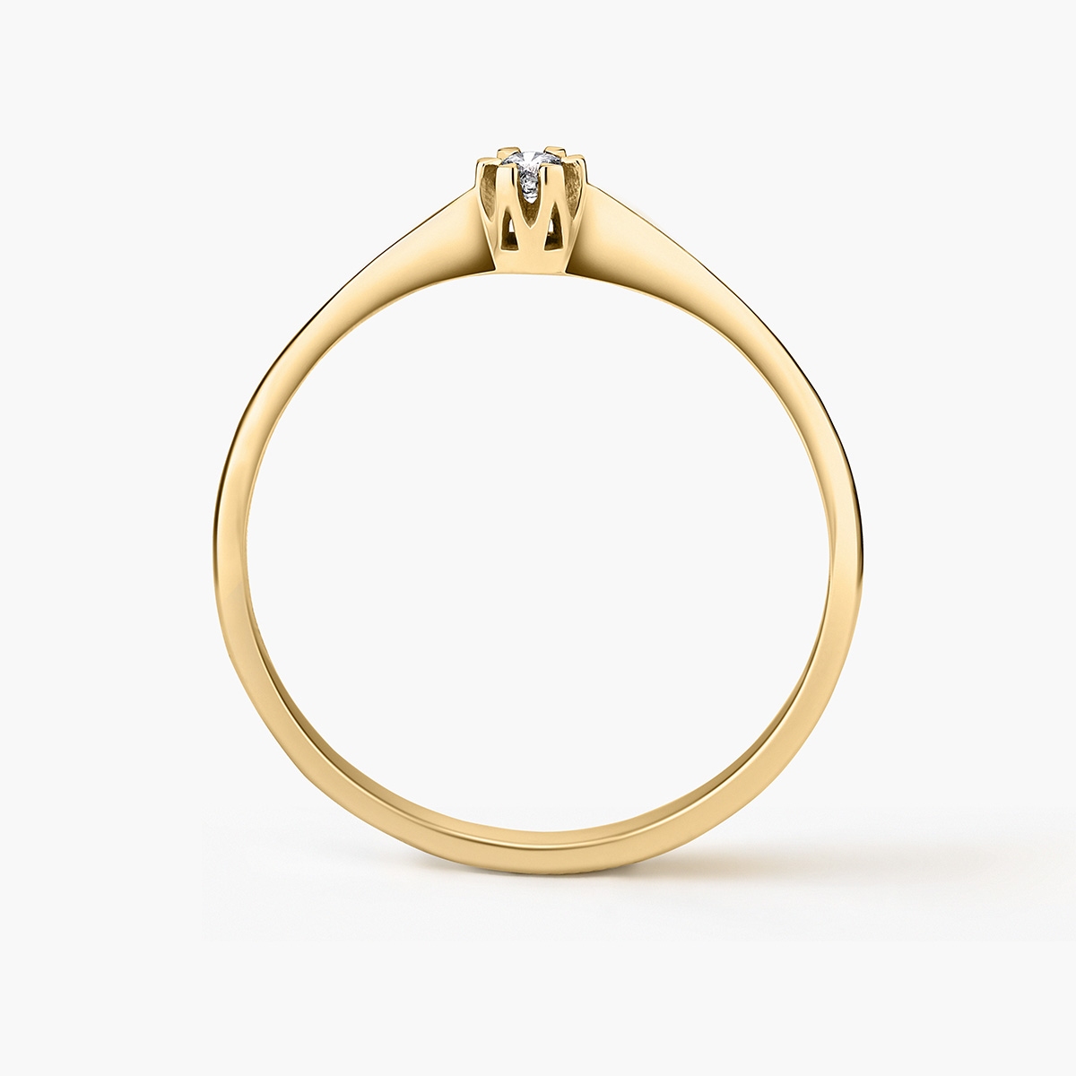 Pierścionek zaręczynowy złoty Jedyny