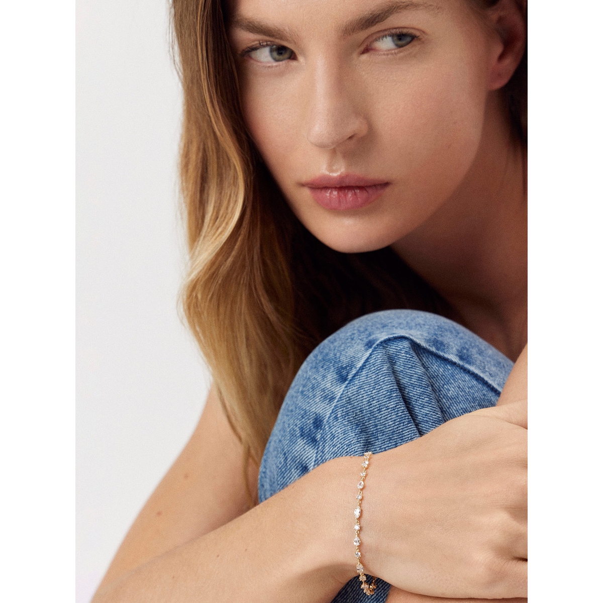 Bransoleta złota z cyrkoniami Ceremonials