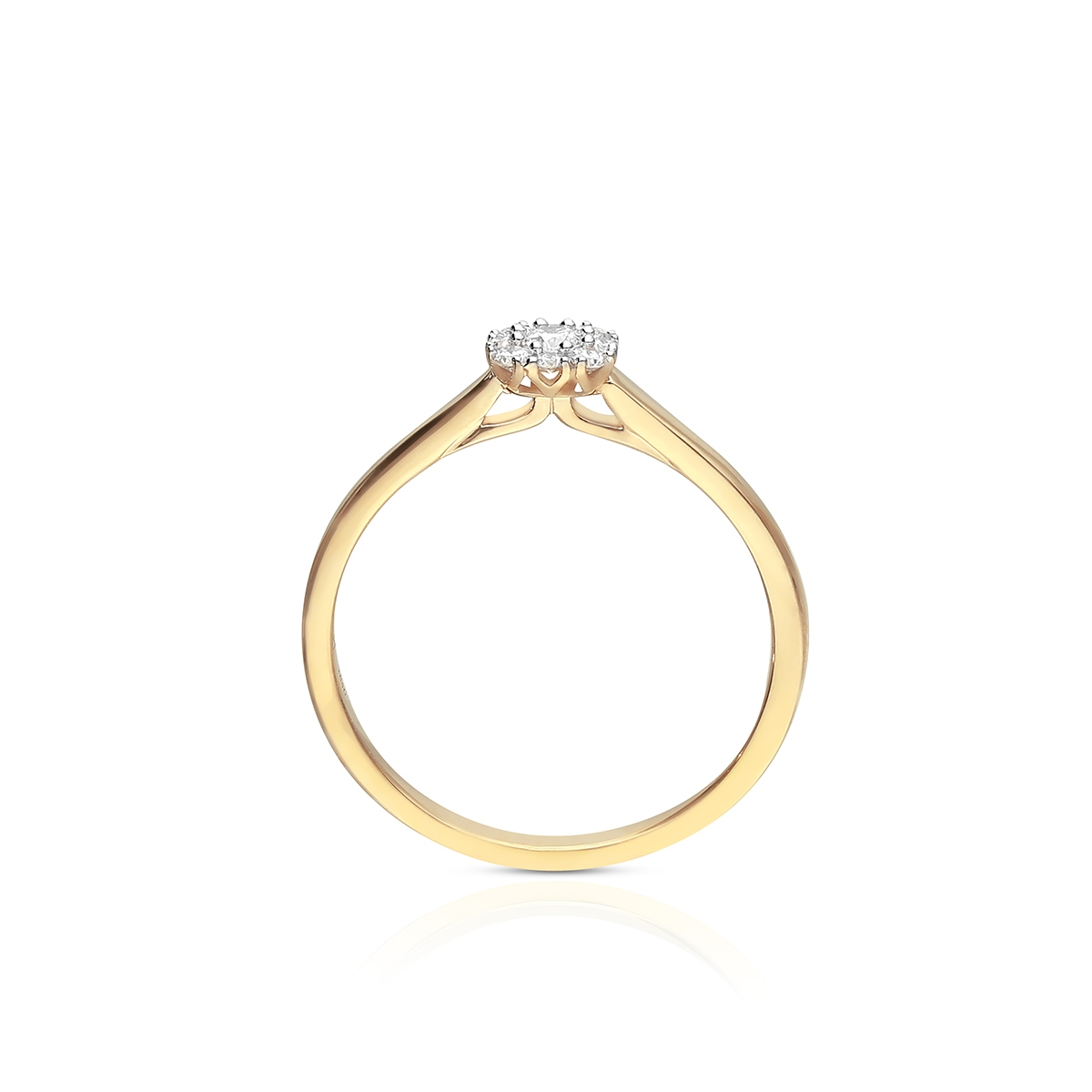 Pierścionek złoty bicolor z brylantami