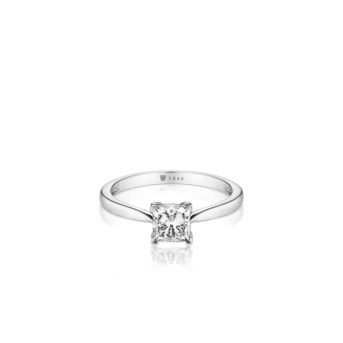 Pierścionek zaręczynowy białe złoto Niezwykły