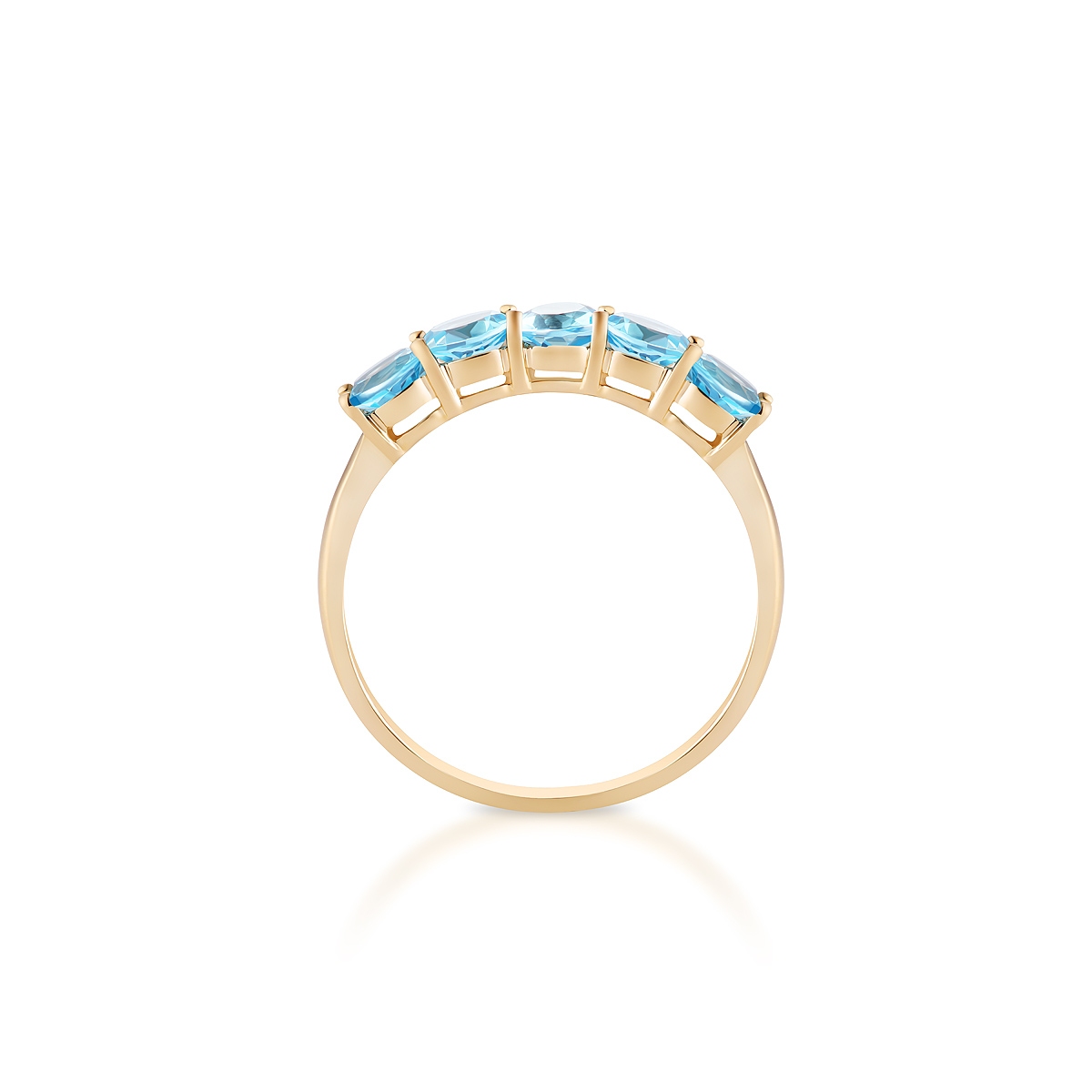 Pierścionek złoty z topazami