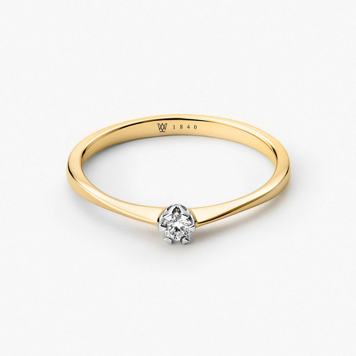 Pierścionek złoty zaręczynowy Jedyny