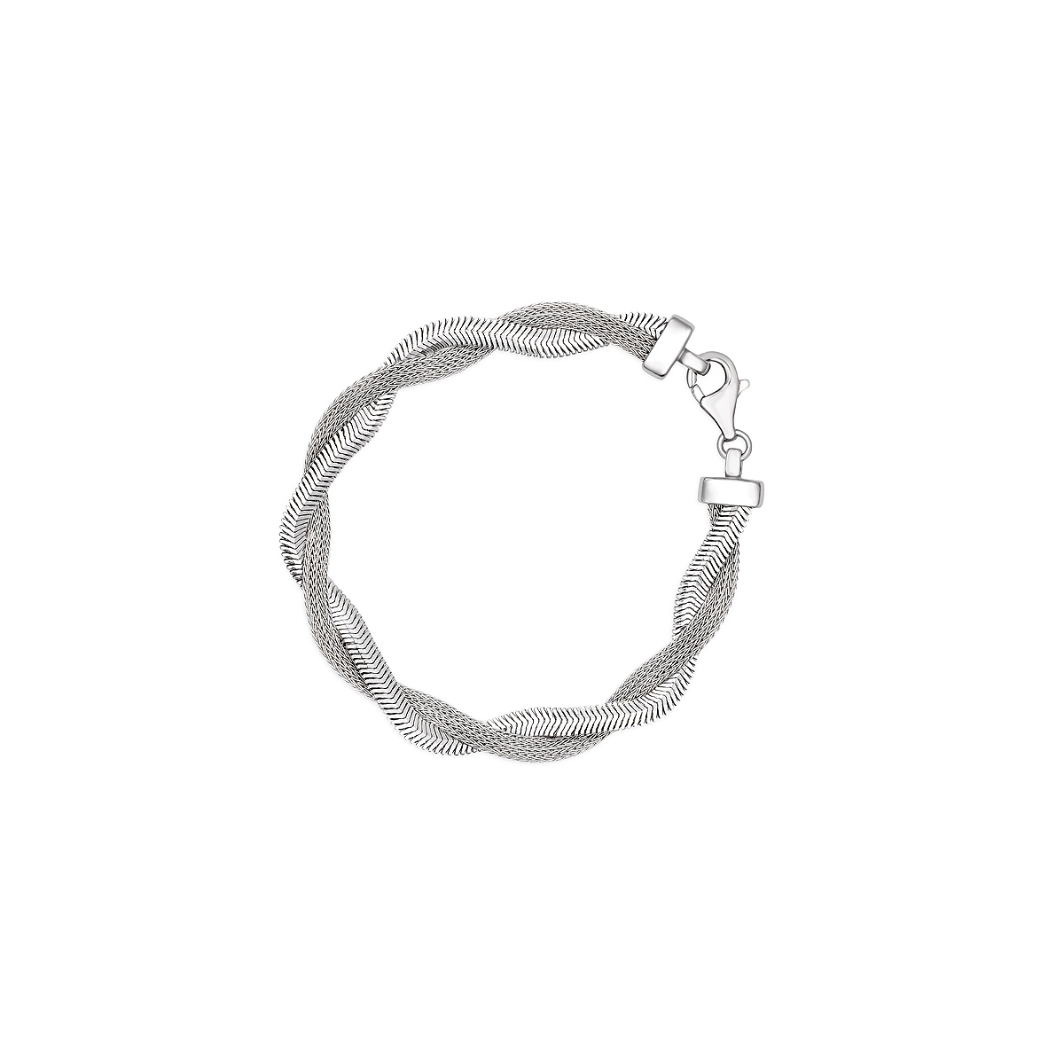 Bransoleta srebrna podwójny splot
