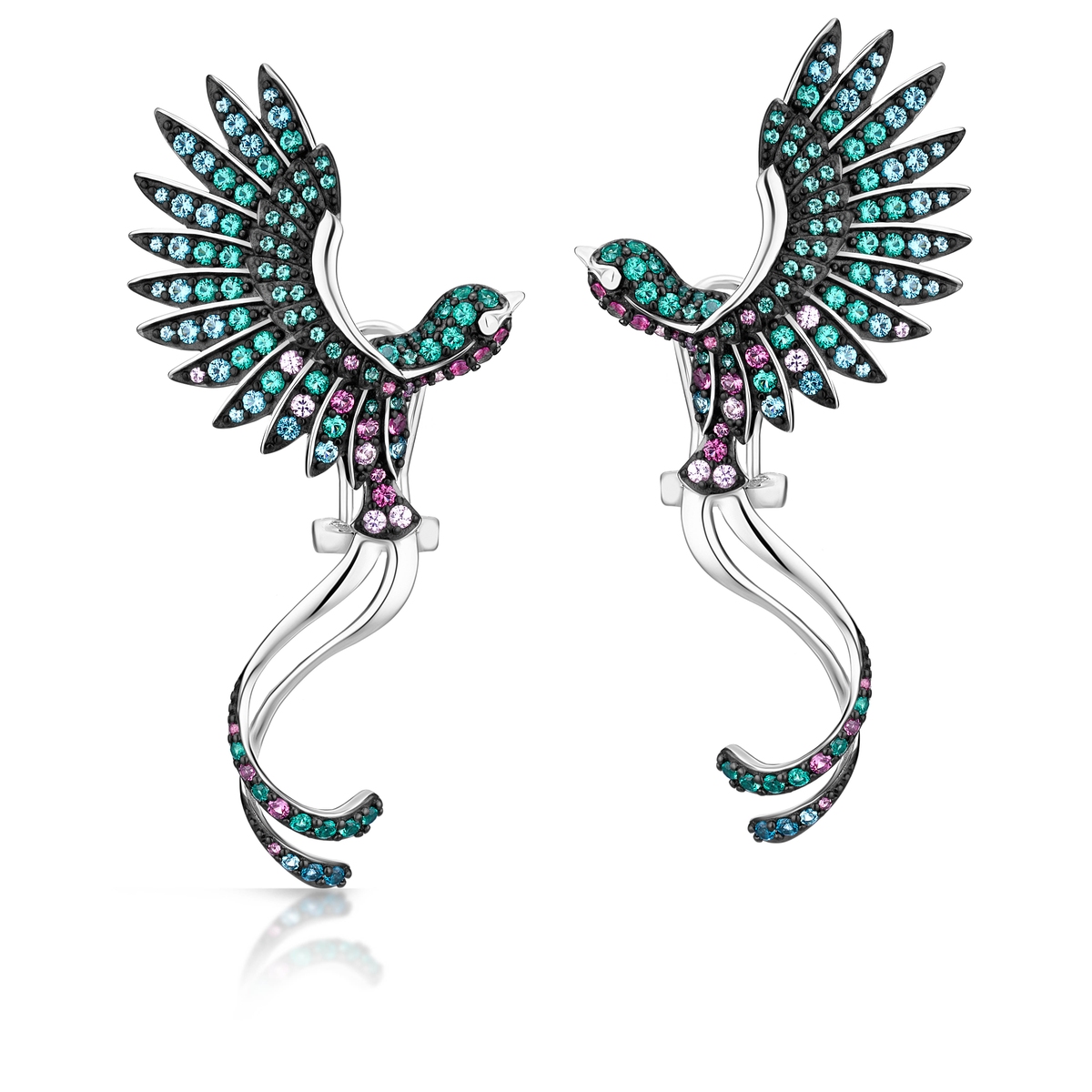 Kolczyki srebrne Preludium Paradise Birds
