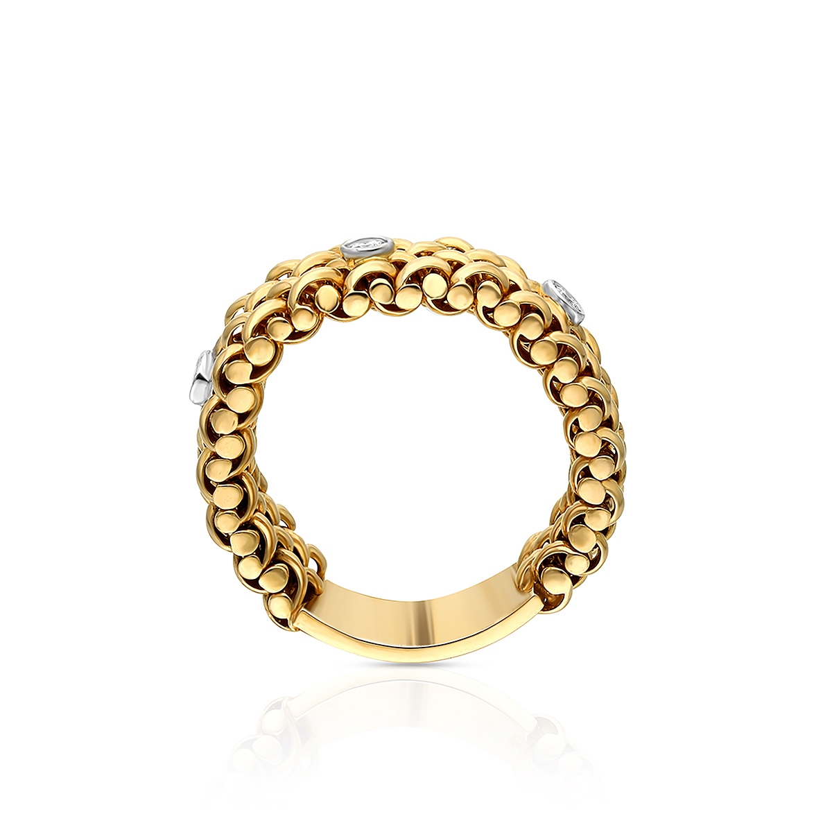 Pierścionek złoty z brylantami