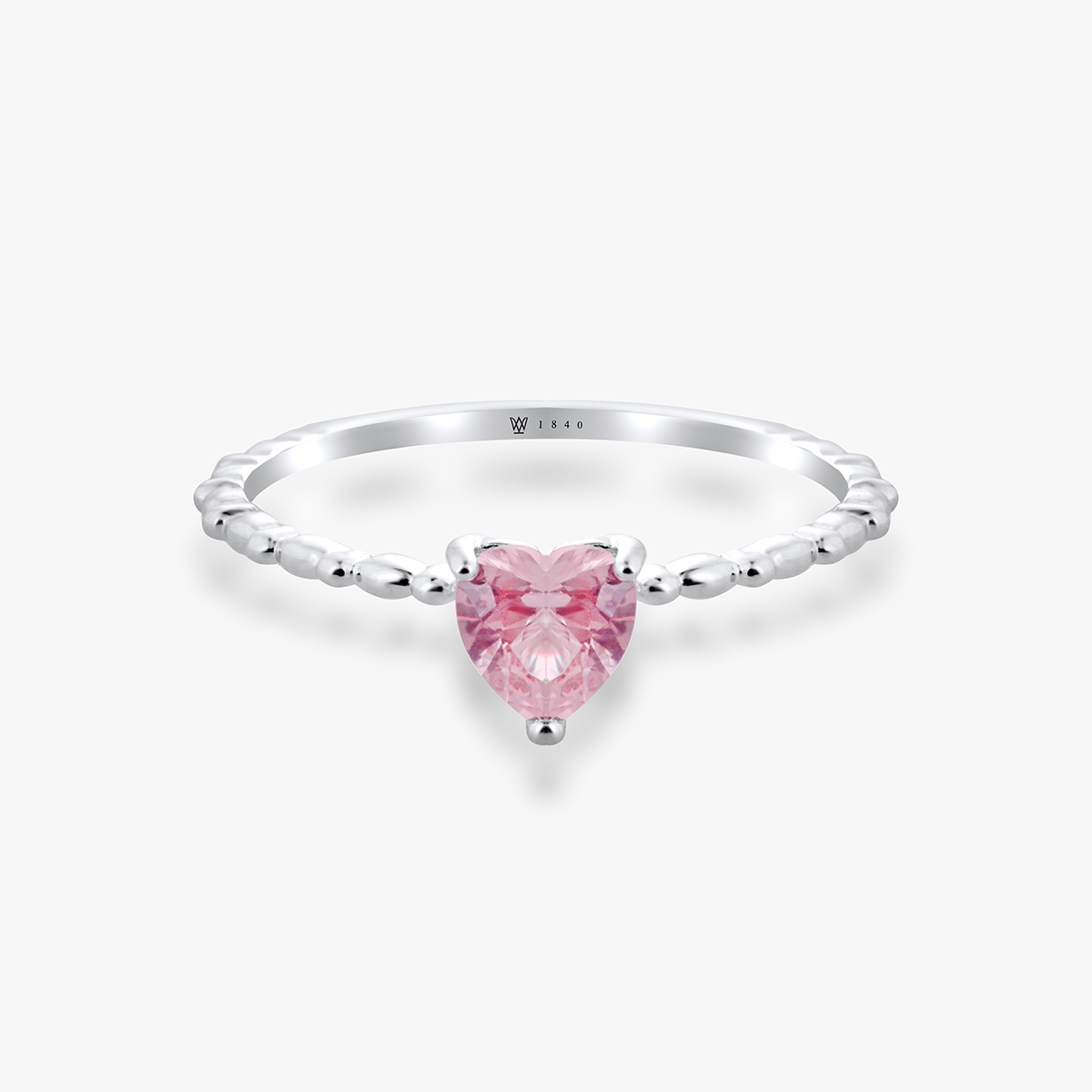 Pierścionek srebrny z sercem