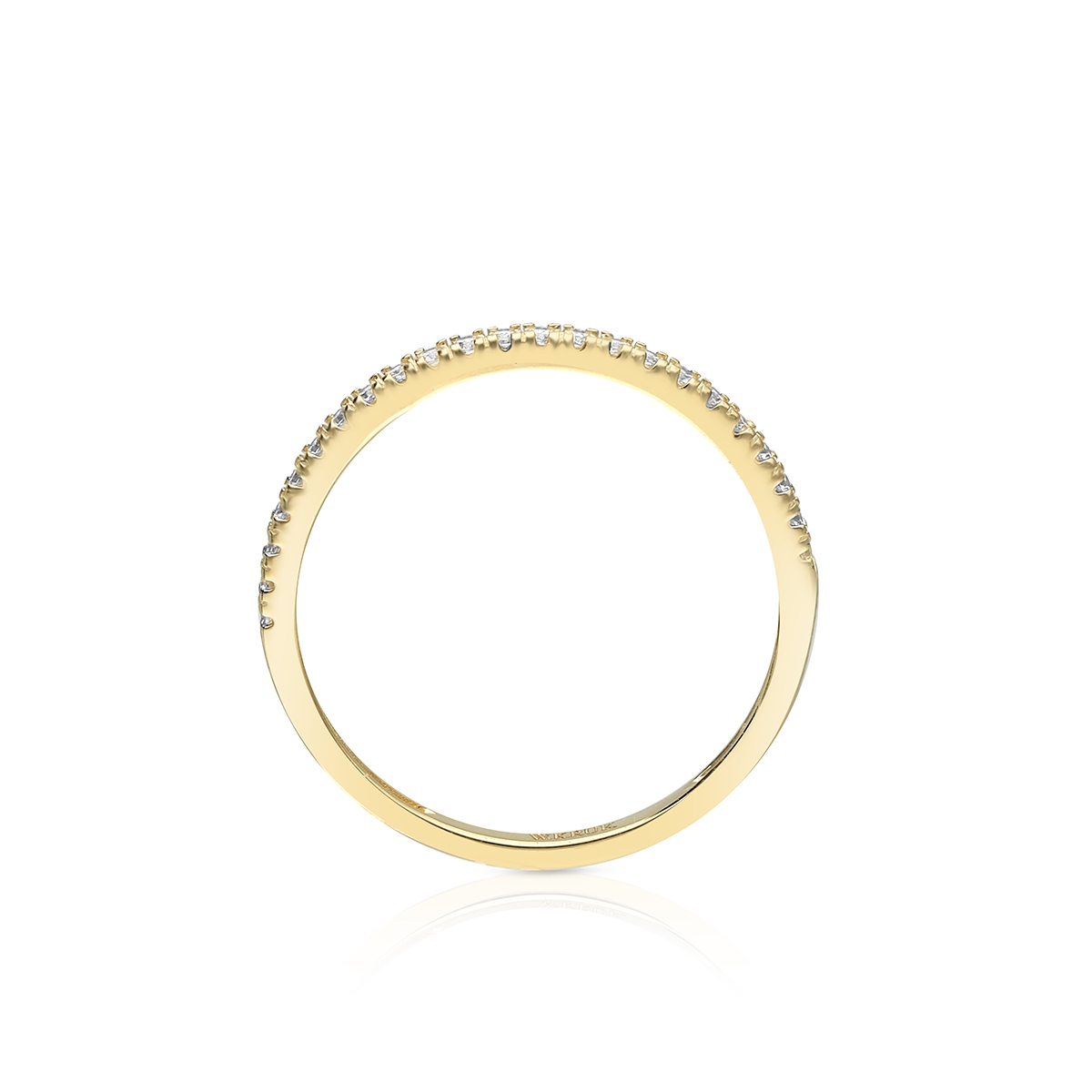 Pierścionek złoty z cyrkoniami