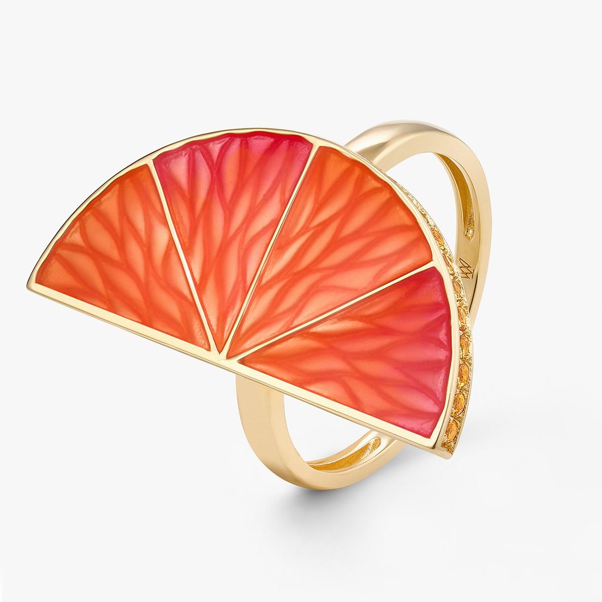 Pierścionek srebrny Kwiaty Nocy Cytrusy