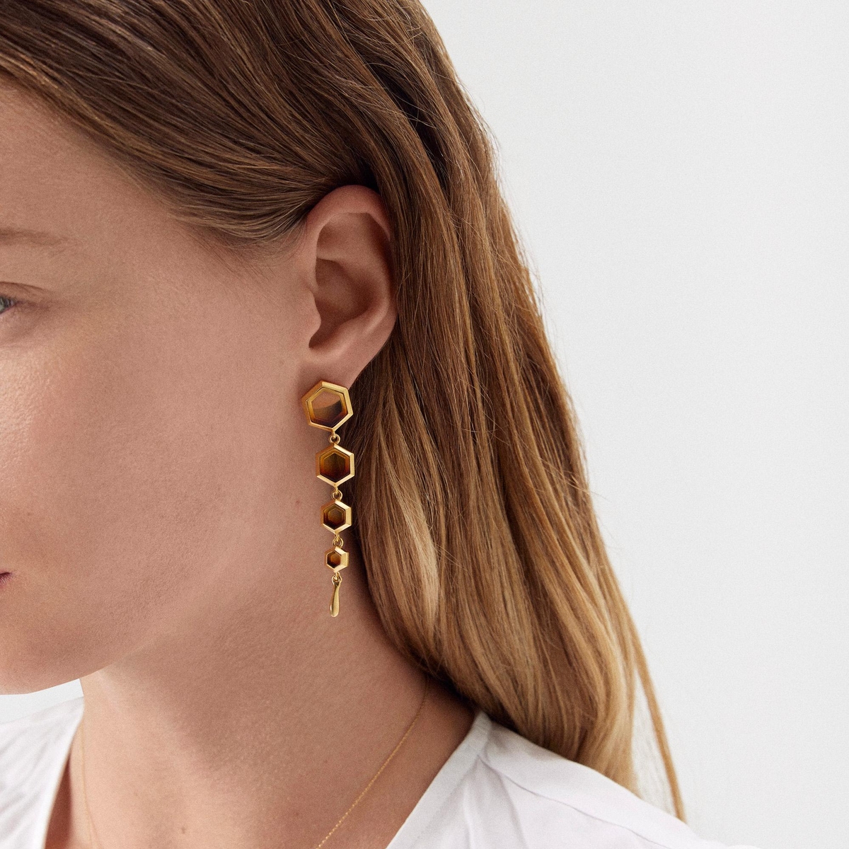 Kolczyki srebrne z bursztynem Miodowa