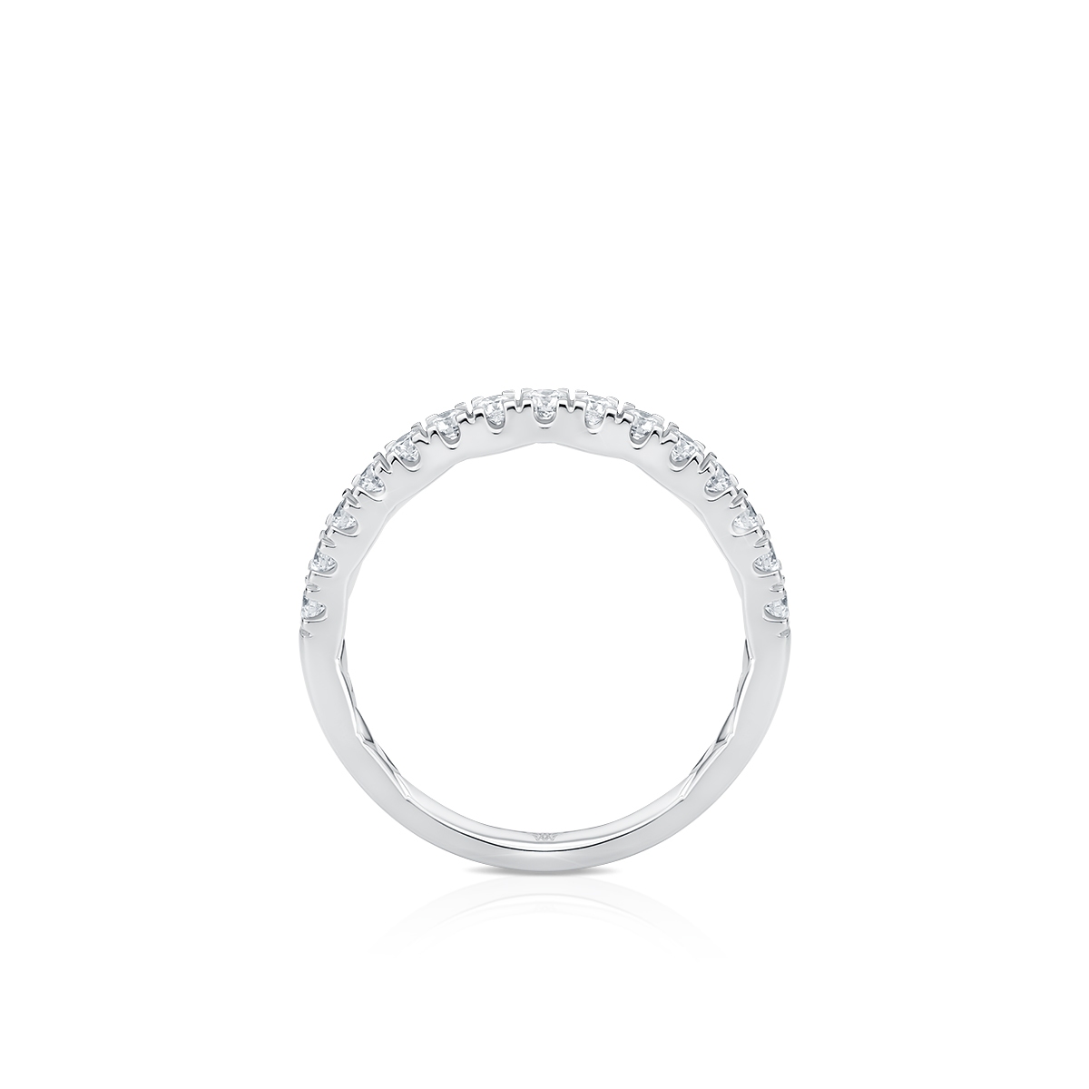 Pierścionek białe złoto z diamentami