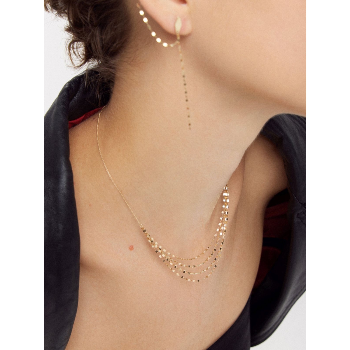 Naszyjnik złoty kaskadowy