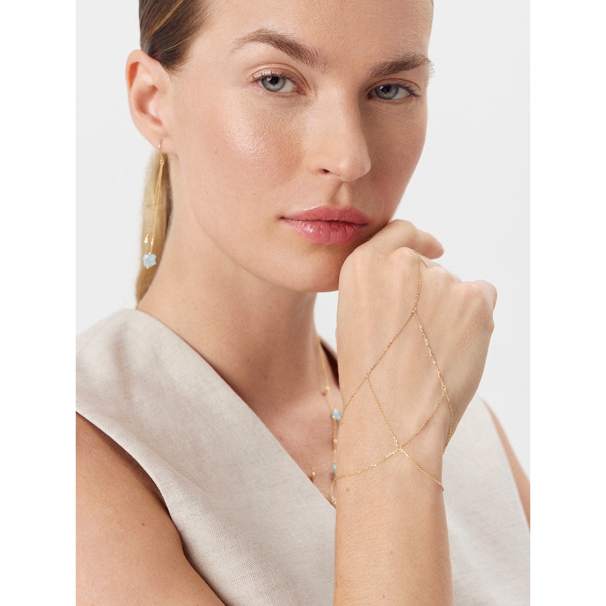 Bransoleta złota z pierścionkiem