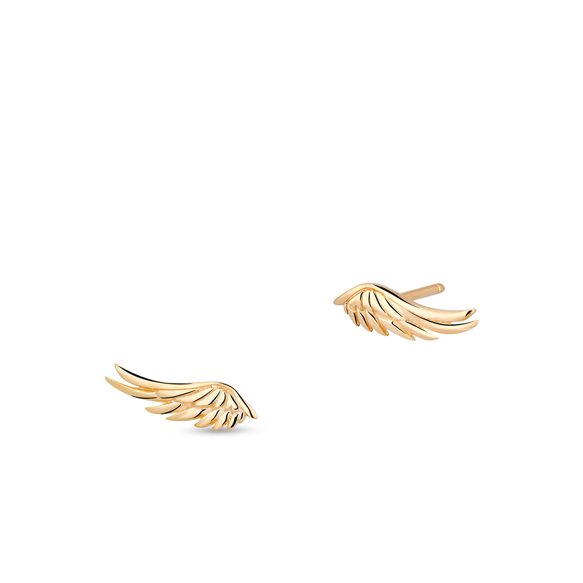 Kolczyki srebrne pozłacane skrzydła Freedom