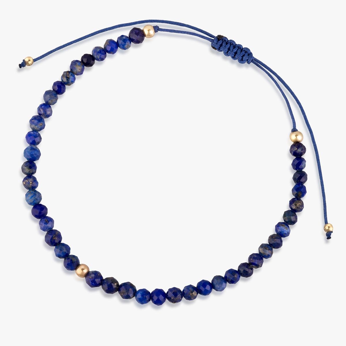 Bransoleta sznurkowa z lapisem lazuli
