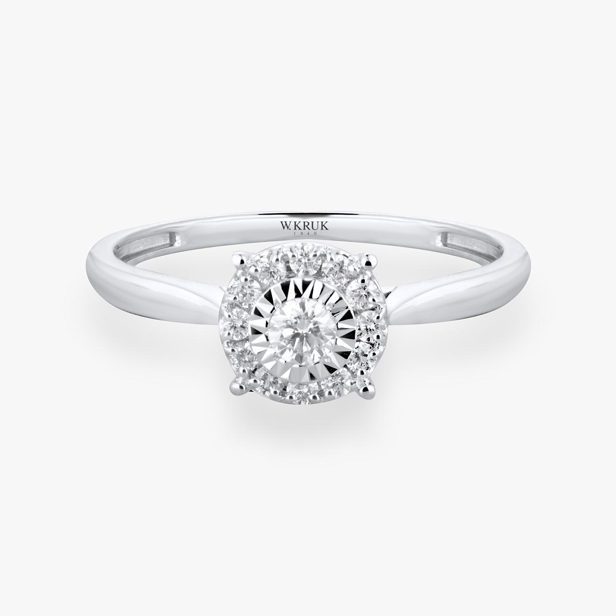 Pierścionek złoty z diamentami