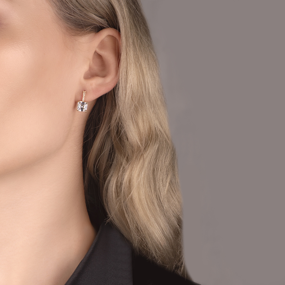 Kolczyki złote z cyrkoniami