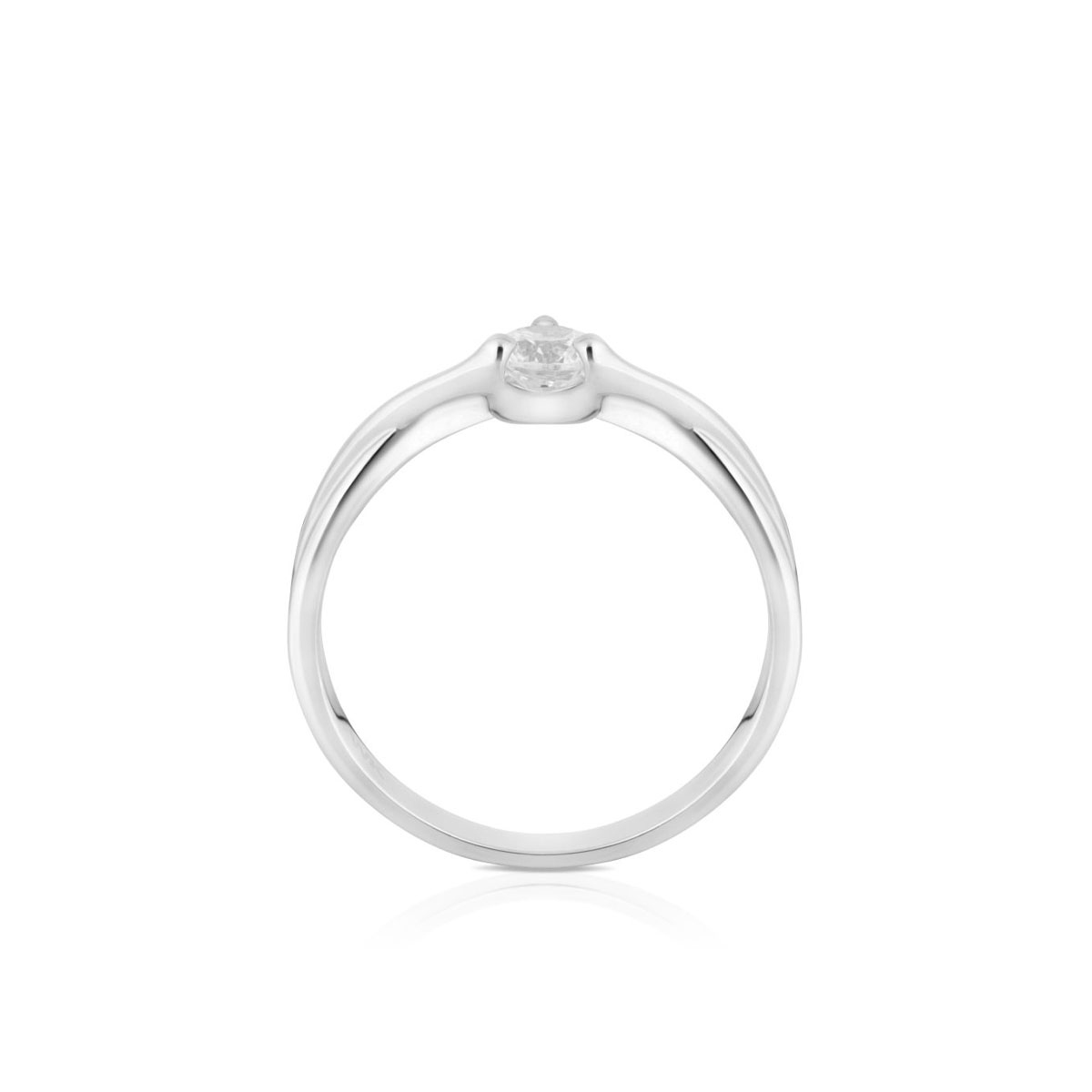 Pierścionek srebrny z cyrkonią