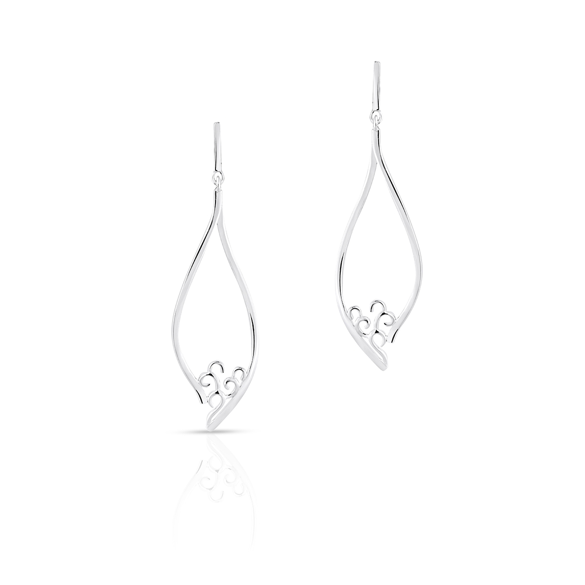 Kolczyki srebrne ażurowe