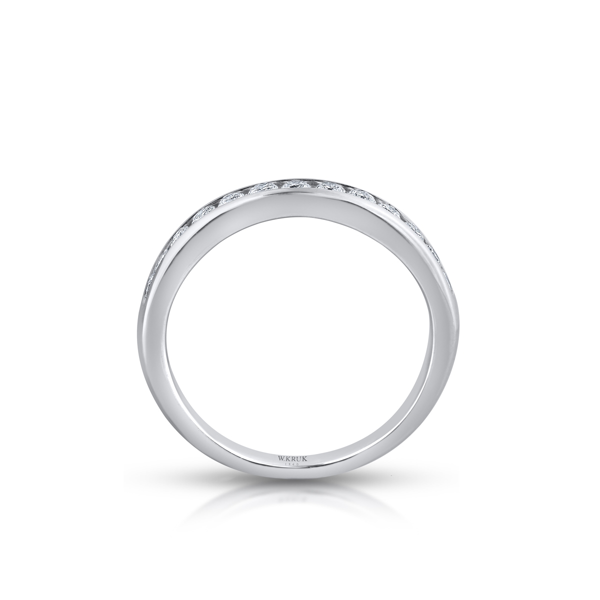 Pierścionek białe złoto z brylantami