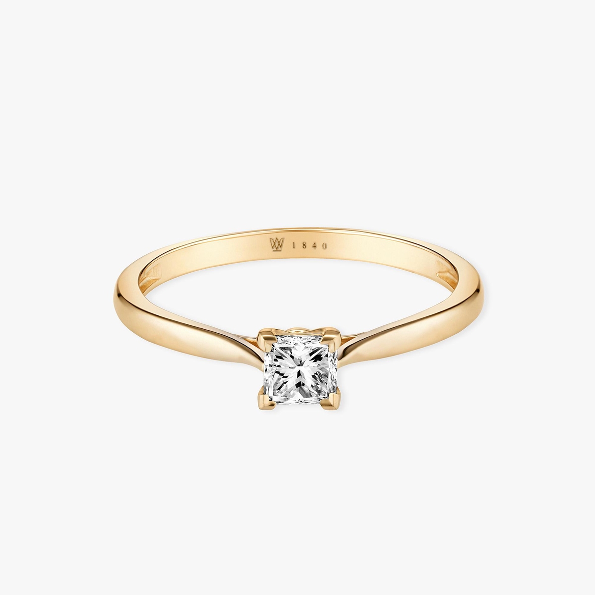 Pierścionek zaręczynowy złoty Niezwykły