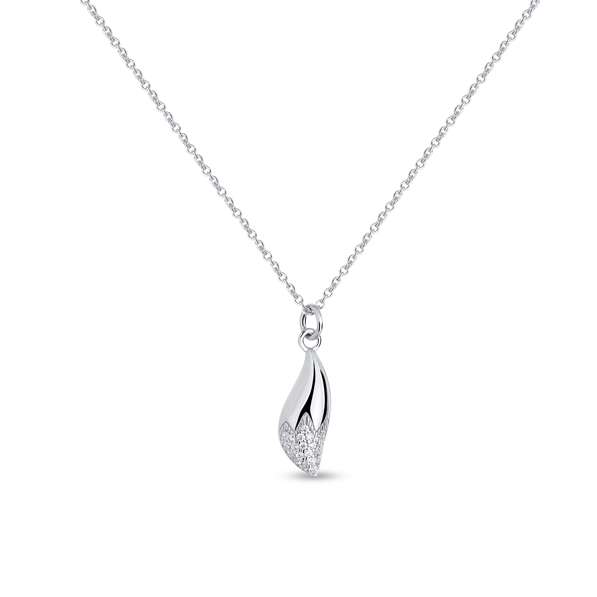 Naszyjnik srebrny z cyrkoniami