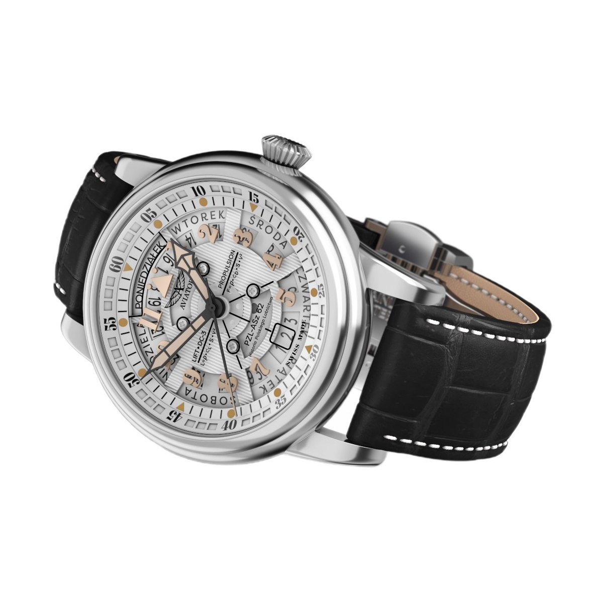 ZEGAREK AVIATOR DOUGLAS DAY-DATE MECA-41 POLSKA EDYCJA