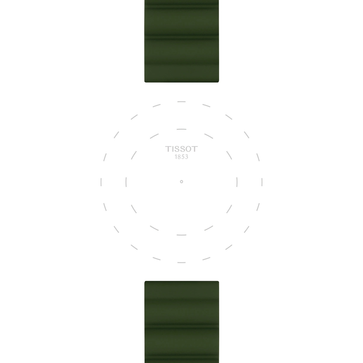 Silikonowy pasek khaki Tissot 22 mm