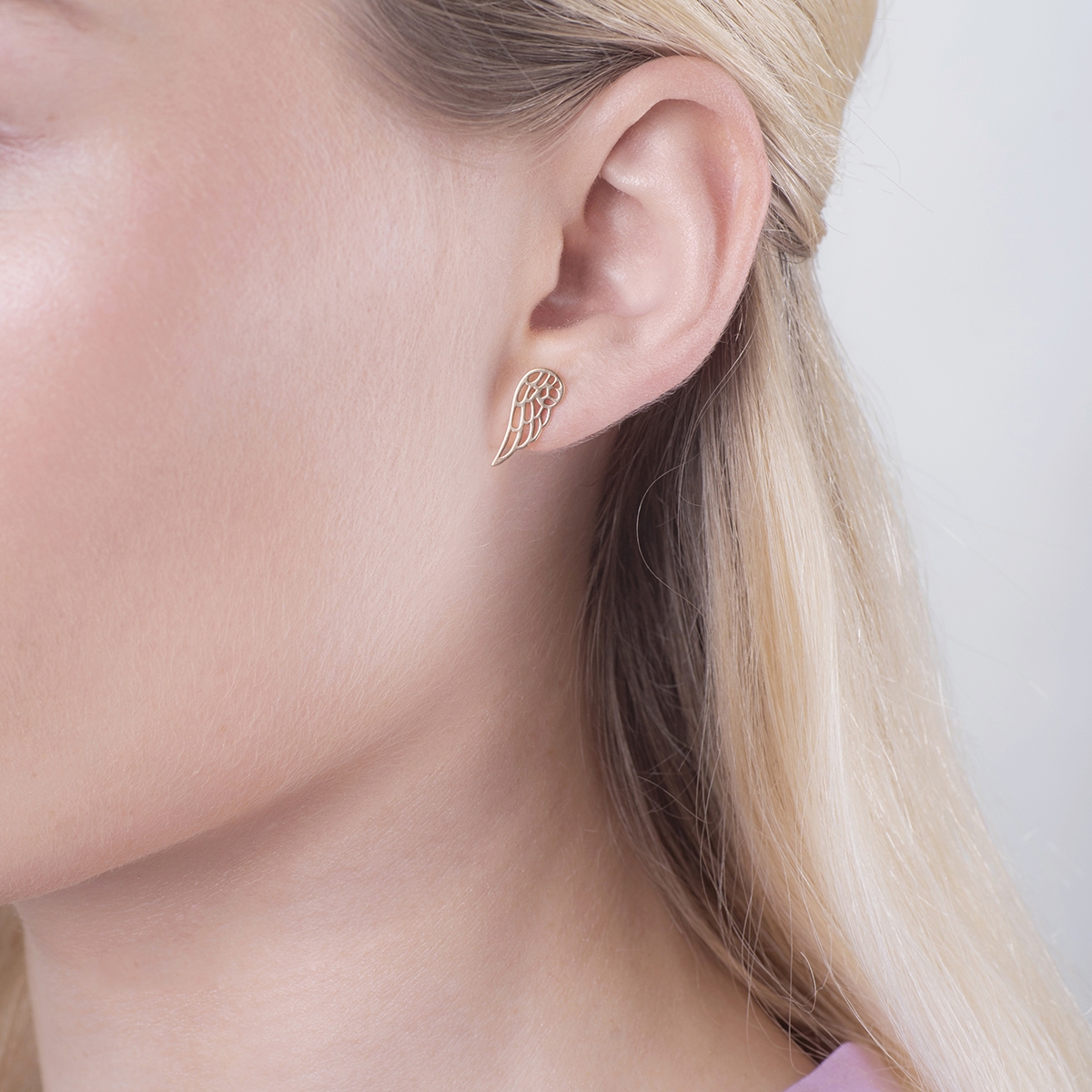 Kolczyki srebrne ażurowe skrzydła