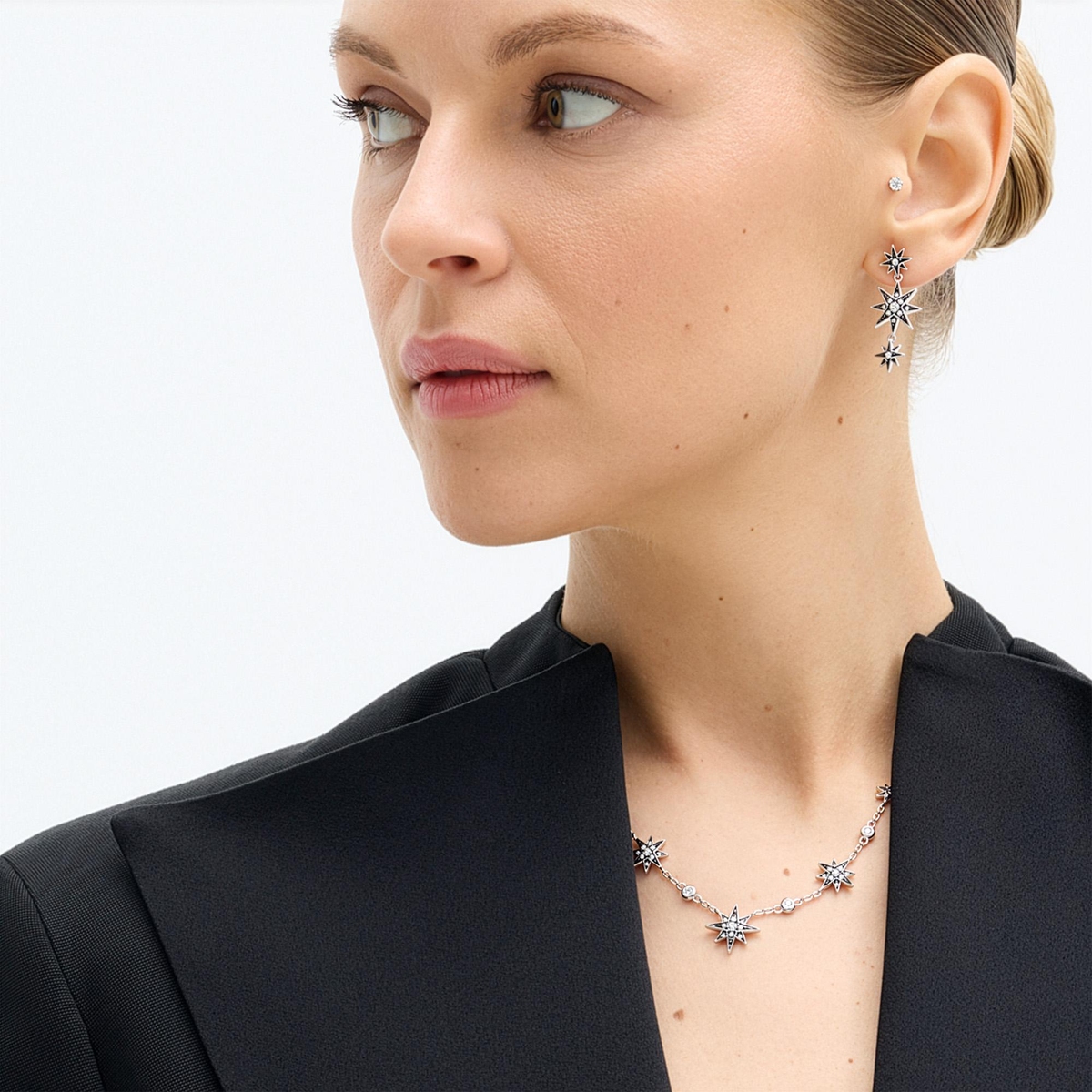 Kolczyki srebrne Royal Star