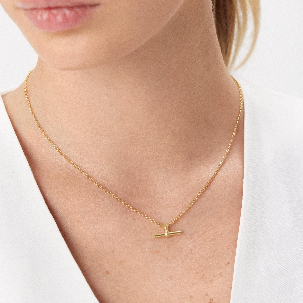 Naszyjnik srebrny pozłacany