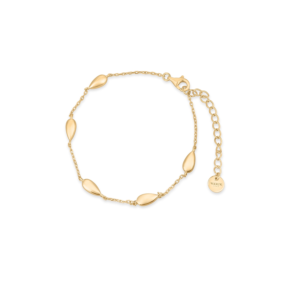 Bransoleta srebrna pozłacana