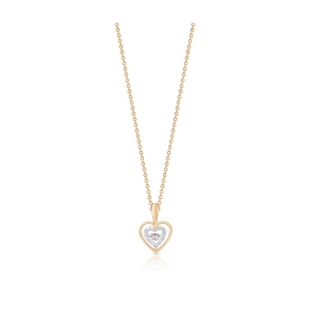 Wisiorek złoty serce z brylantami
