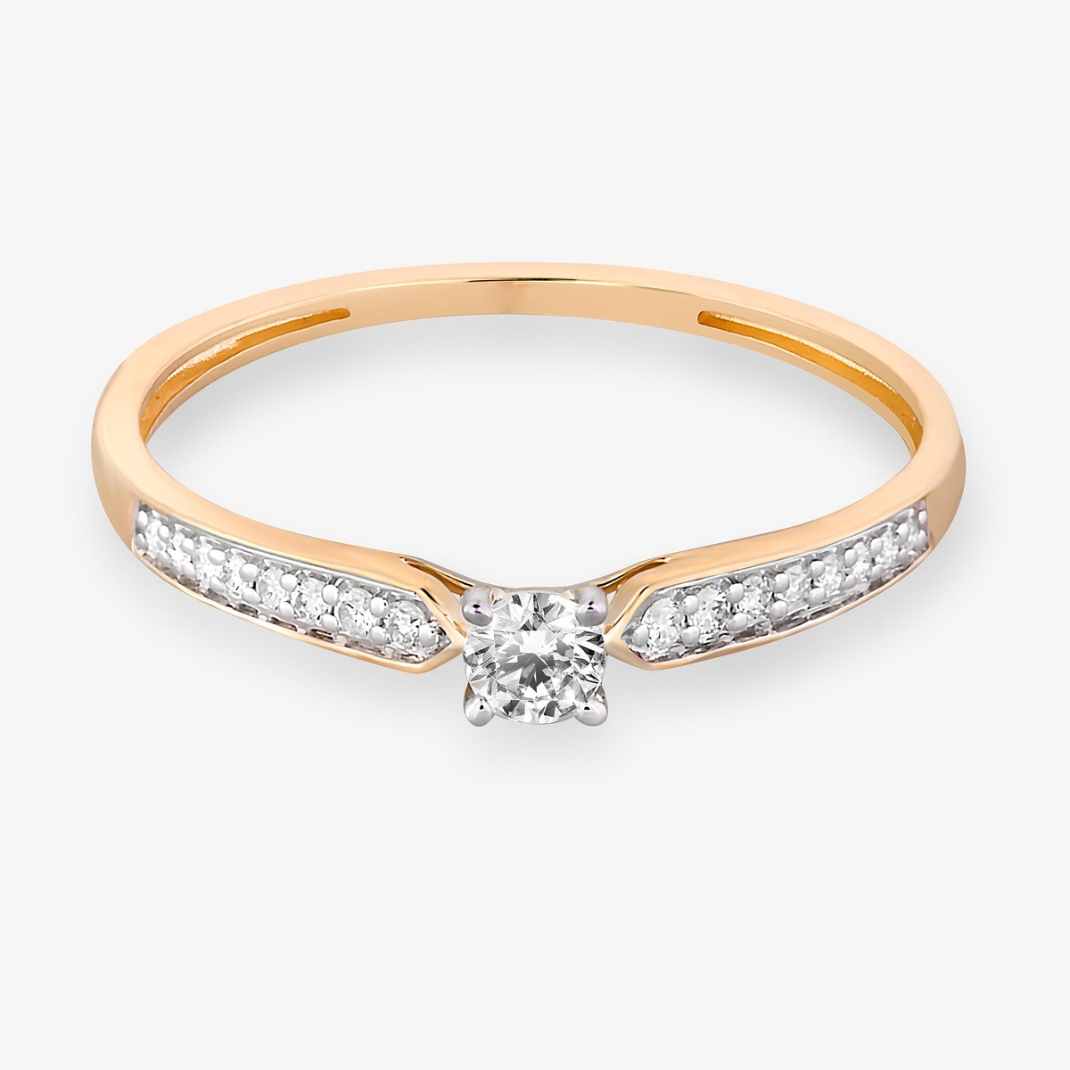 Pierścionek złoty z diamentami