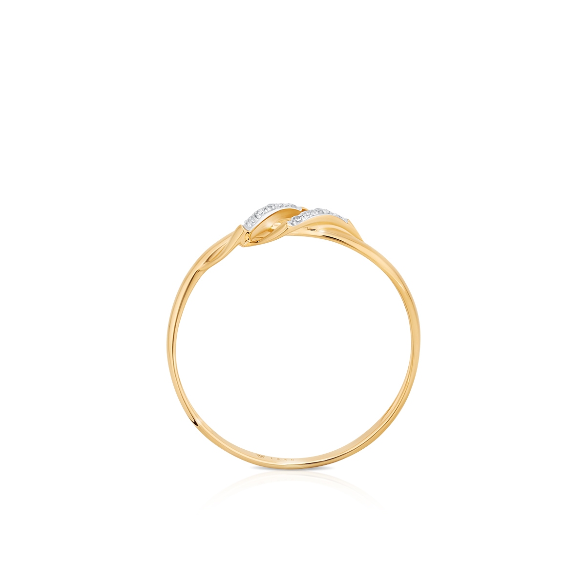 Pierścionek złoty z diamentami