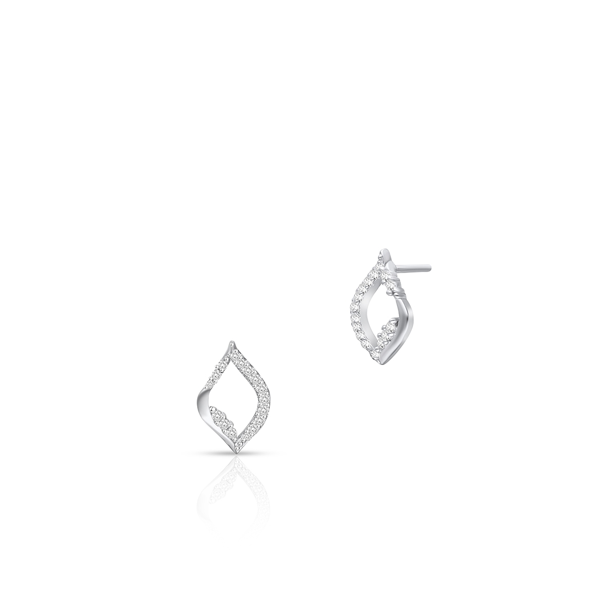 Kolczyki srebrne geometryczne