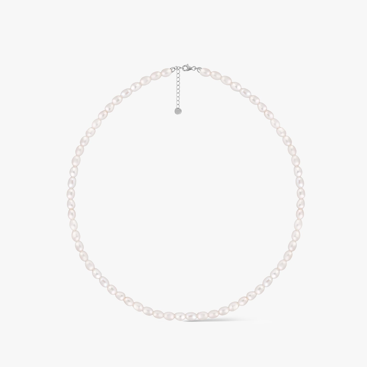 Naszyjnik srebrny z perłami