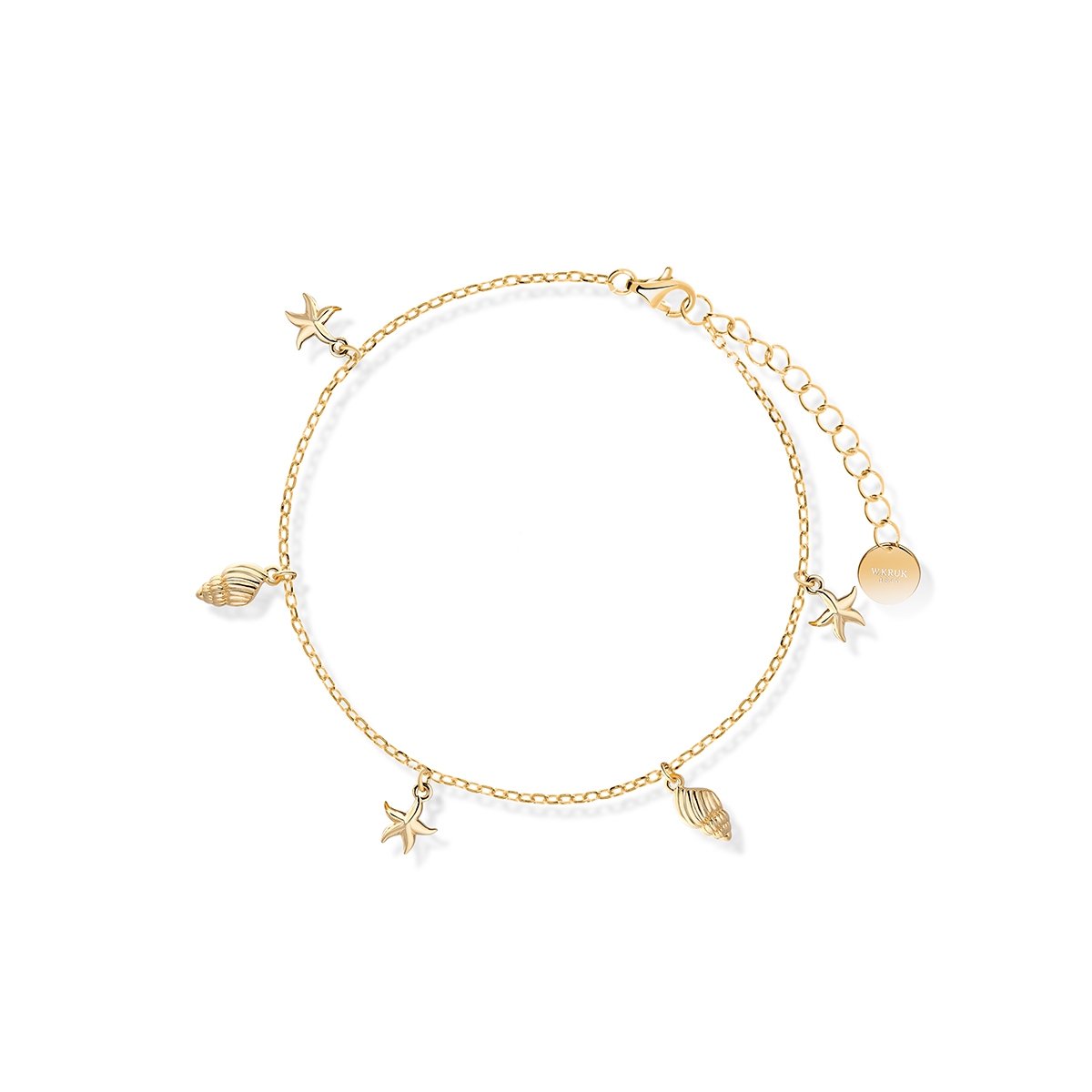 Bransoleta srebrna pozłacana