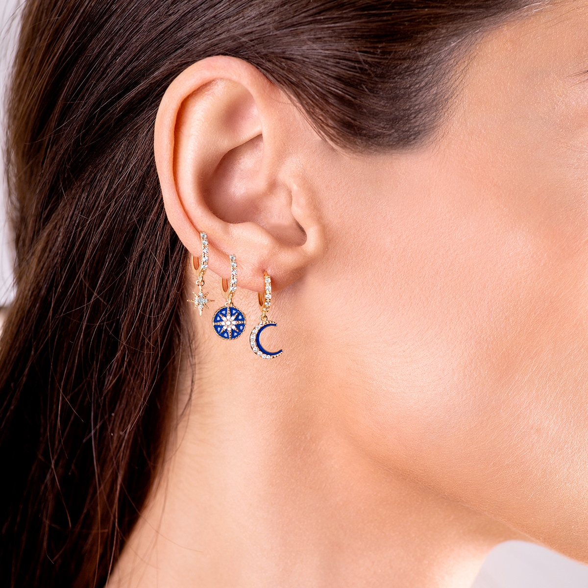 Kolczyk złoty Alchemia