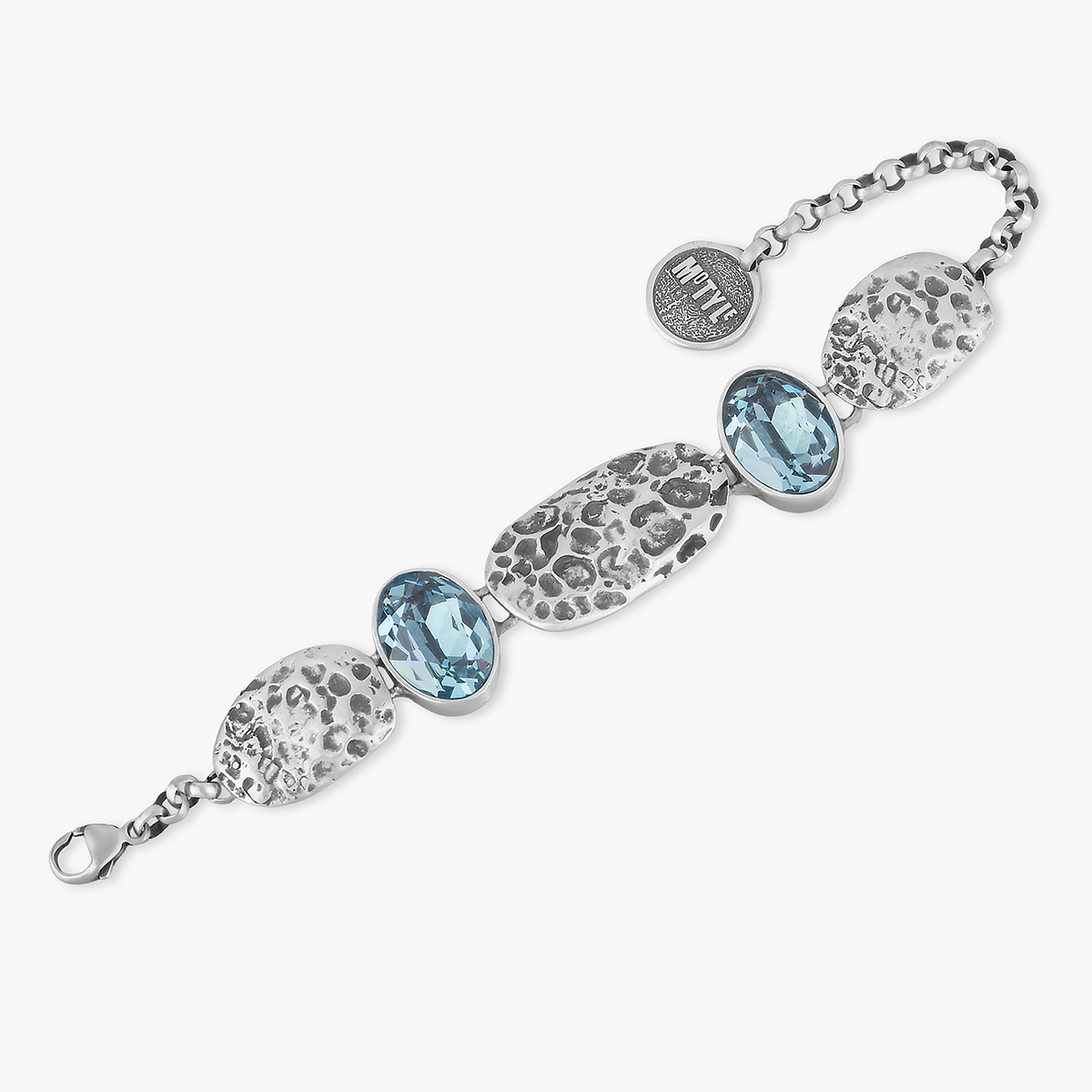 Bransoleta srebrna Motyle