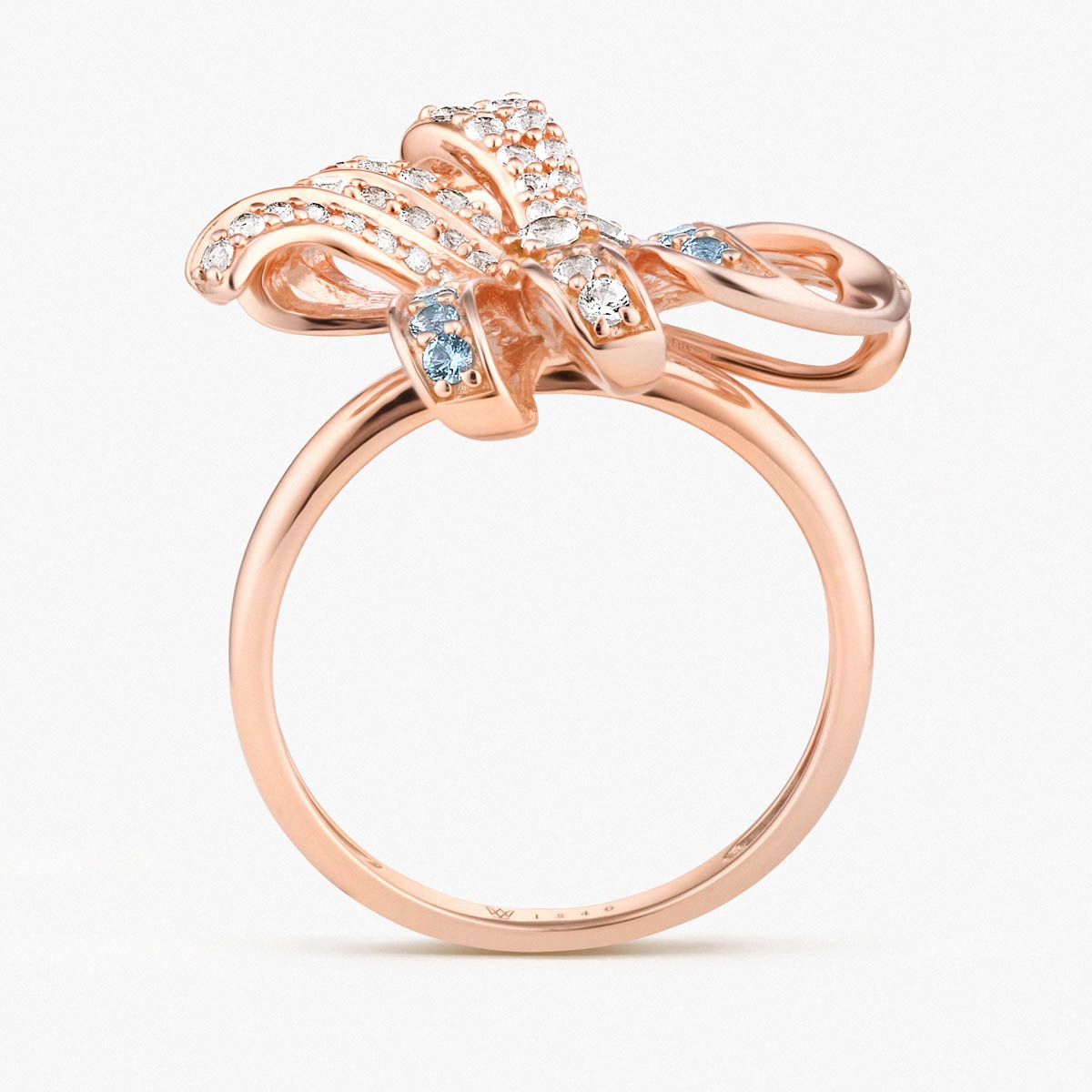 Pierścionek srebrny Balerina