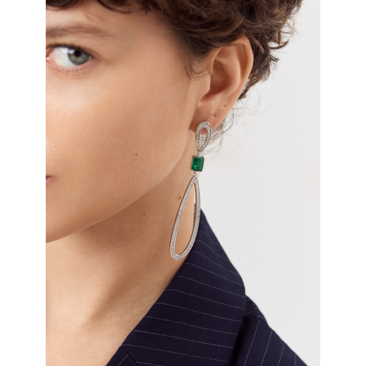 Kolczyki srebrne z cyrkoniami Ceremonials