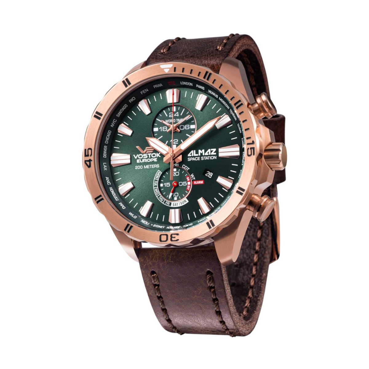 ZEGAREK VOSTOK EUROPE ALMAZ SPACE STATION MULTIFUNCTION