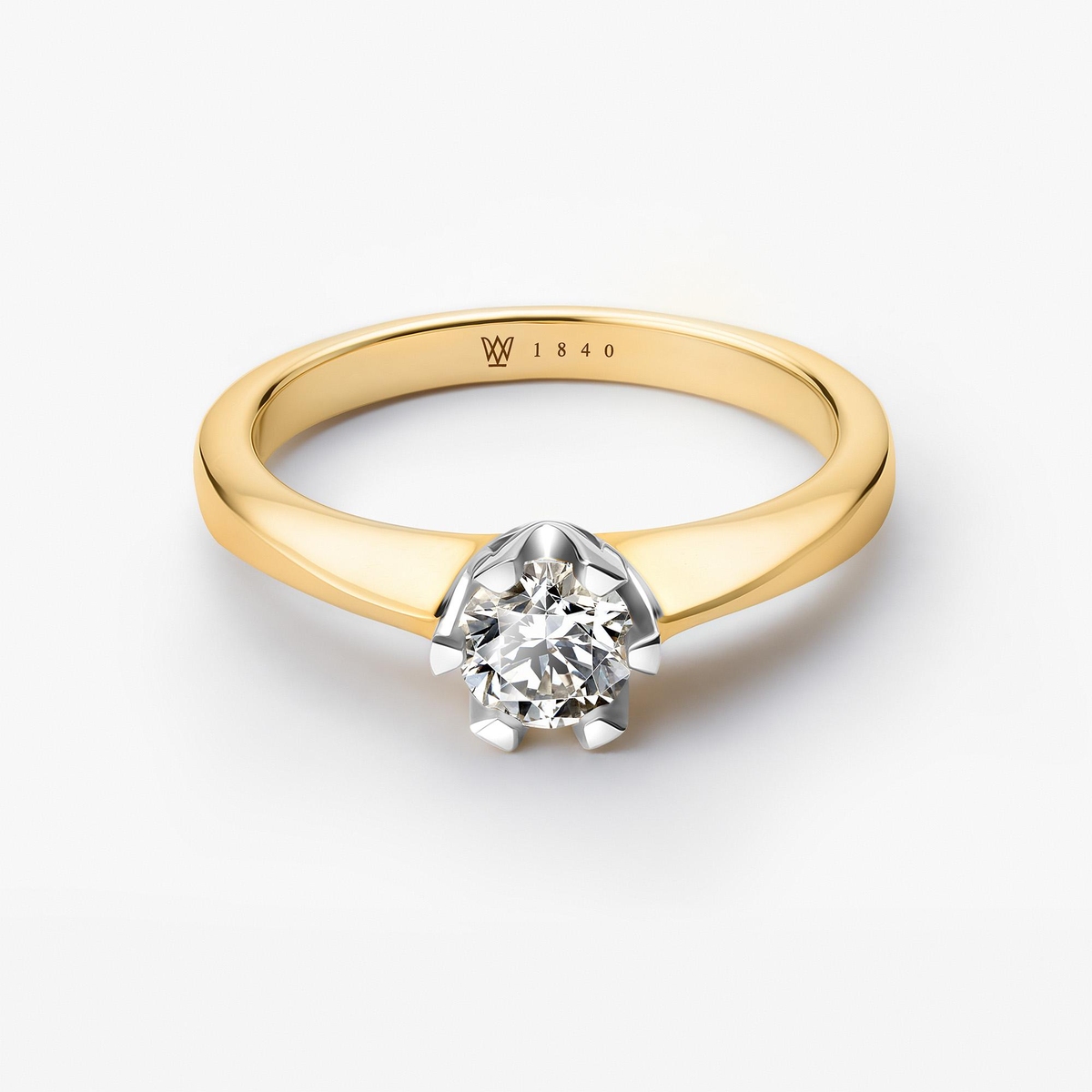 Pierścionek zaręczynowy złoty Jedyny