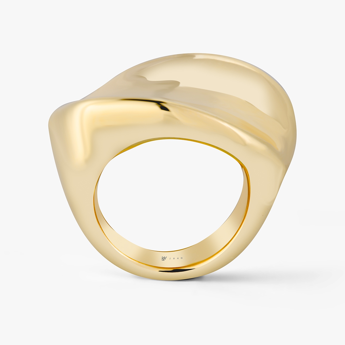 Pierścionek srebrny pozłacany